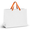 XL Full Colour Ribbon Handle Paper Bags White